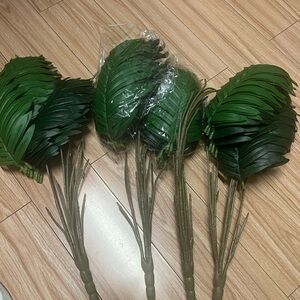 Artificial Green Palm Leaves